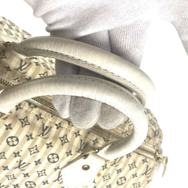 Louis Vuitton Speedy 30 M95500 Monogram Mini Lin Canvas White