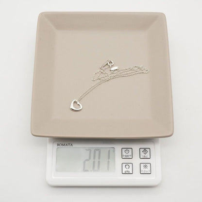 11mm (0.43in) Tiffany & Co Open Heart Silver Necklace 25-445