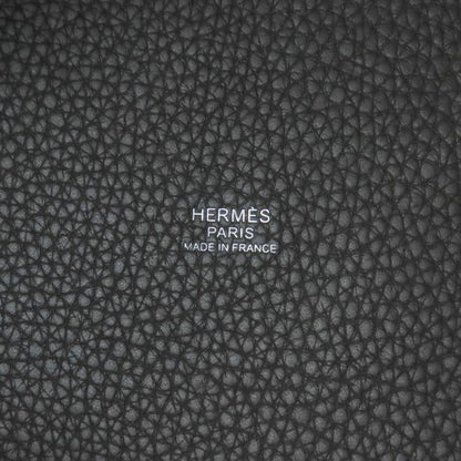 Hermes Picotin Lock MM Silver Hardware Handbag Taurillon Women