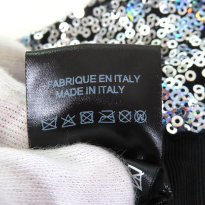 CHANEL 24C Sequined Coco Mark Bucket Hat Silver M Ladies