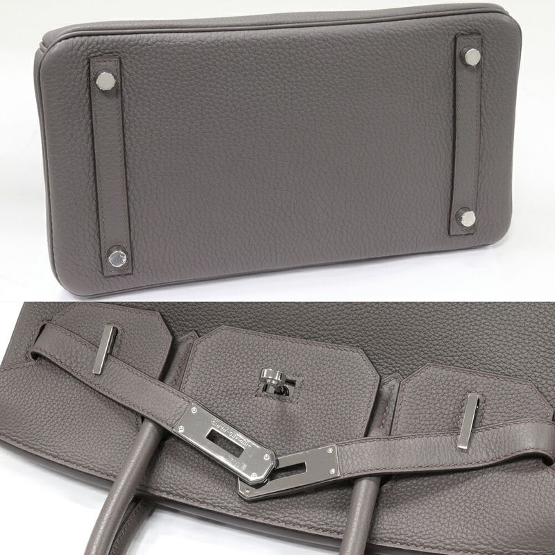 Hermes Handbag Birkin 30 Togo Ethan Silver Hardware