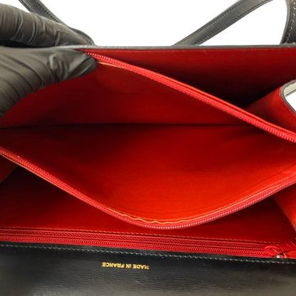 Celine Vintage Circle Logo Hardware Calf Leather Handbag Mini