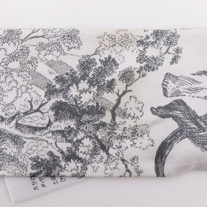 [dior] Christian Dior Mitzah Toile De Jouy Sauvage Ribbon Scarf 15jou106i602