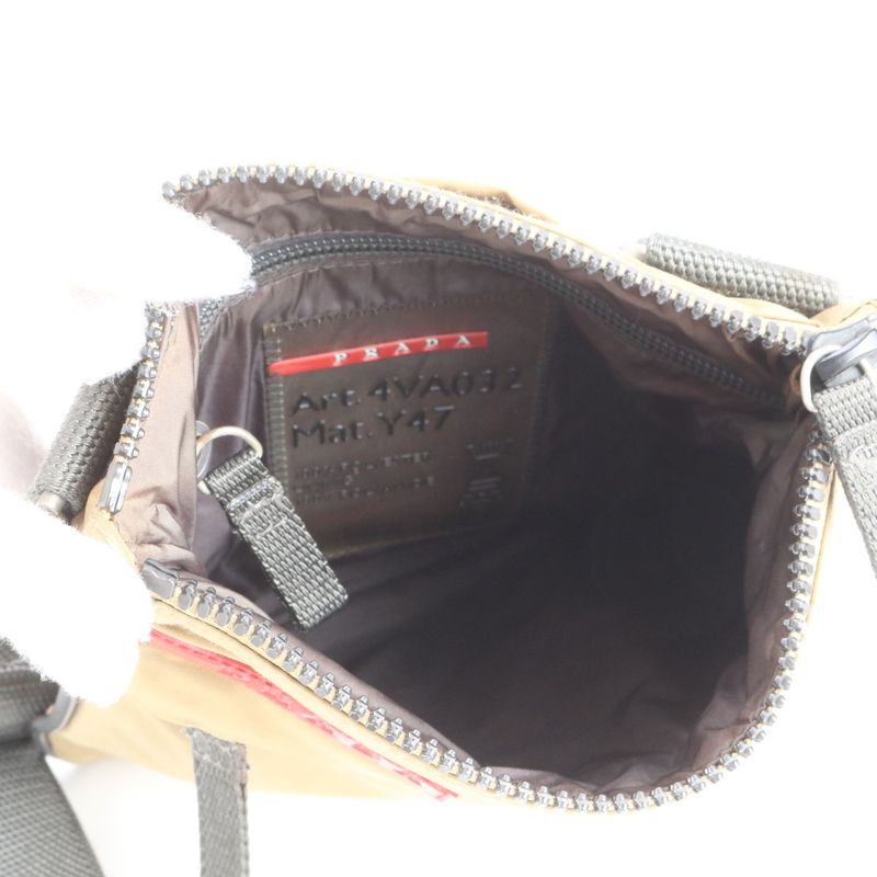 Prada Sport Shoulder Bag Crossbody Messenger 4va032 Beige Business Commuter