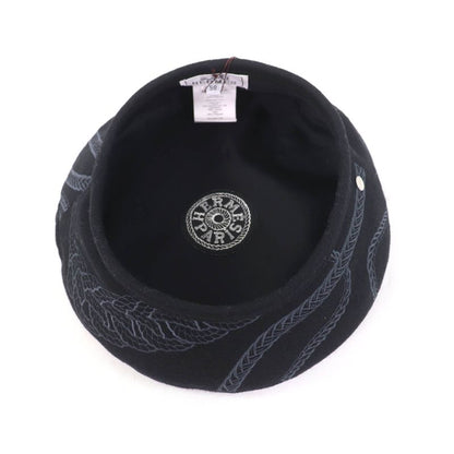Hermes H222039n 100% Wool Saint Honore En Finesse Beret With Serie Buttons