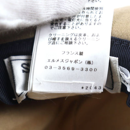 Hermes 100% Cashmere Sheepskin Leather Serie Button Leather Use H Logo All Over