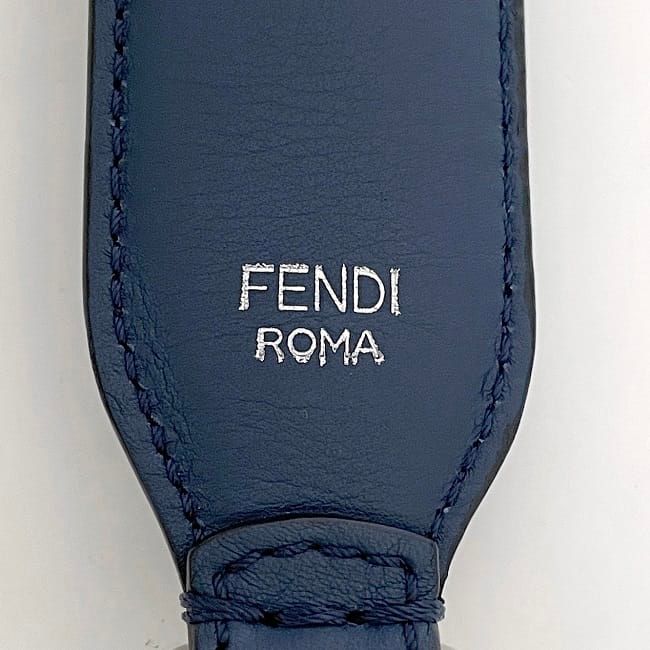 Fendi Shoulder Strap You Navy Excellent Condition Leather