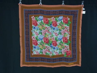 Christian Dior Christian Dior 100% Silk Scarf Stole Shawl Orange And Multicolo