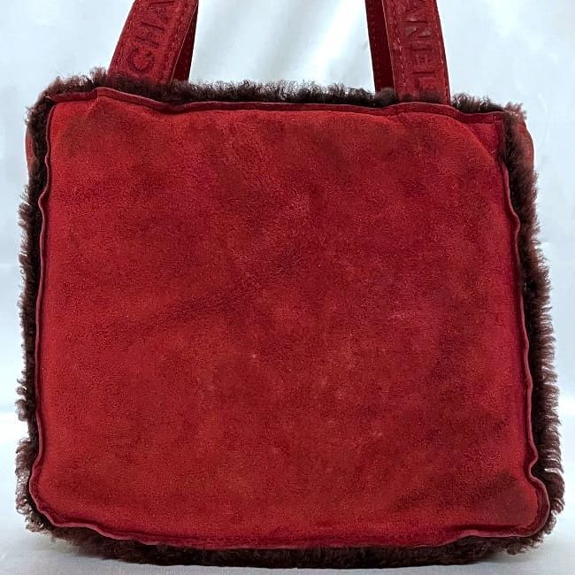 Chanel Mouton Bag Handbag Ec22957 Red Excellent Condition