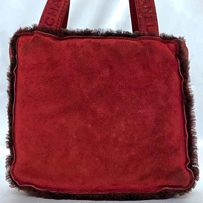 Chanel Mouton Bag Handbag Ec22957 Red Excellent Condition