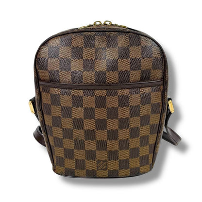 Louis Vuitton Ipanema PM Shoulder Bag Damier Leather Ebène Brown Shoulder
