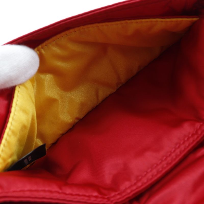 Fendi Mamma Bucket Porter Collaboration 2WAY Shoulder 7as138 Nylon Red Ladies