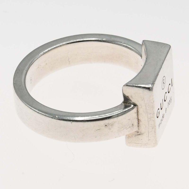 Gucci Ring Square Plate 8 Approx 7.5 925 Silver Approx 6.1g Accessories H20607