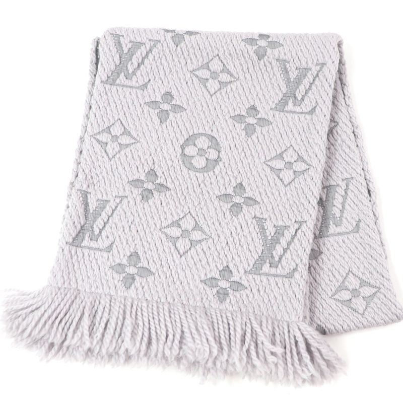Louis Vuitton M74742 Echarpe Logomania Wool Silk Monogram Fringe