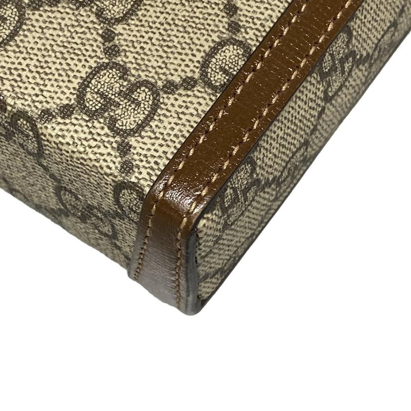 Gucci Shoulder Bag GG Plus GG Supremehorsebit 625615 Beige And Dark Brown Mini