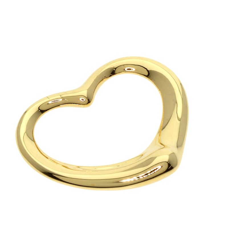 Tiffany & Co Open Heart Pendant Top 18K Yellow Gold Ladies