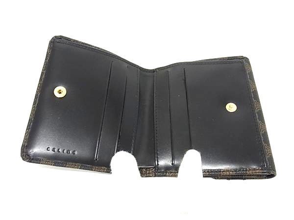 Celine Macadam Pattern PVC Trifold Wallet Billfold Coin Purse Ladies