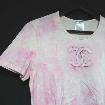 Chanel 09c Coco Mark Print Short Sleeve T-Shirt Cut and Sewn P34611 Size 40