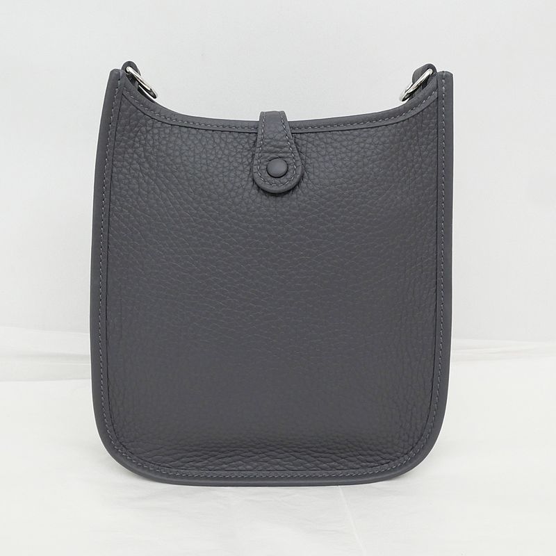 Hermes Evelyne T PM Ardoise Shoulder Bag Taurillon Clemence K Engraved