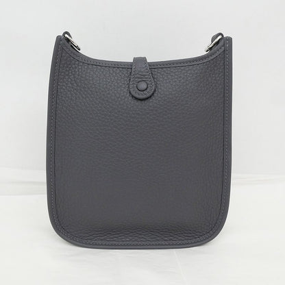 Hermes Evelyne T PM Ardoise Shoulder Bag Taurillon Clemence K Engraved