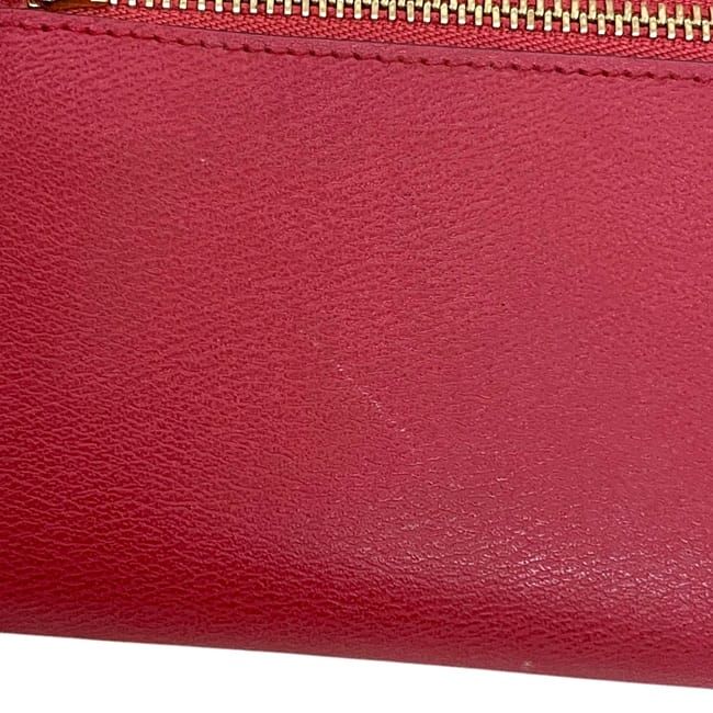 Loewe Foldable Long Wallet Continental Wallet Red Anagram Excellent Condition