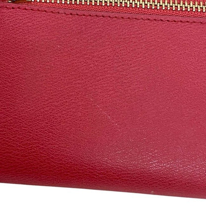 Loewe Foldable Long Wallet Continental Wallet Red Anagram Excellent Condition