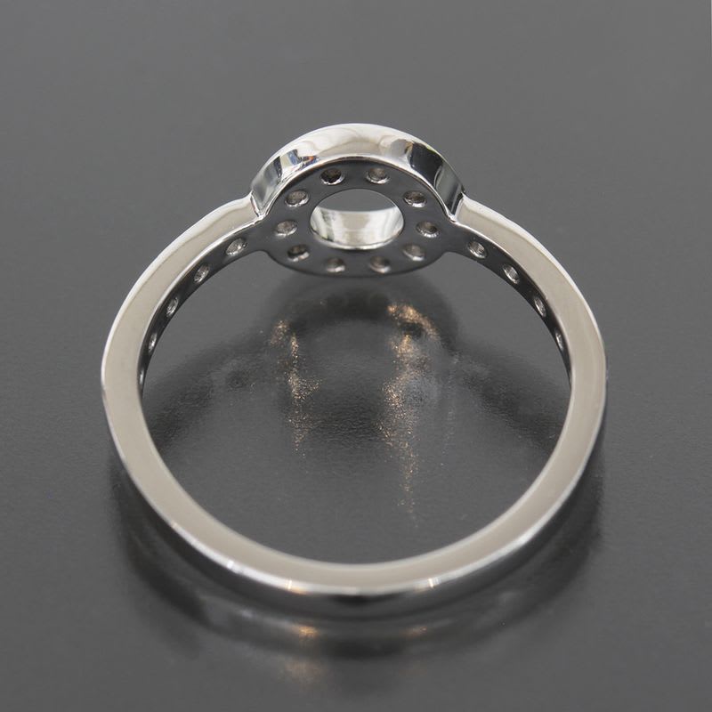 Tiffany & Co Half Eternity Diamond Circle Ring No 7.5 Pt950 2 mm E1639