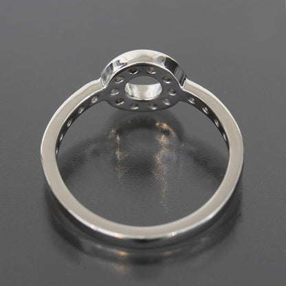 Tiffany & Co Half Eternity Diamond Circle Ring No 7.5 Pt950 2 mm E1639