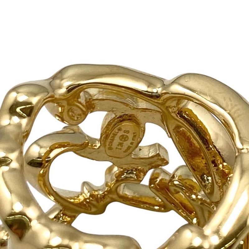 Chanel Ring Coco Mark Abd440 #12 Rhinestone Chain Gold Love Coco Chanel