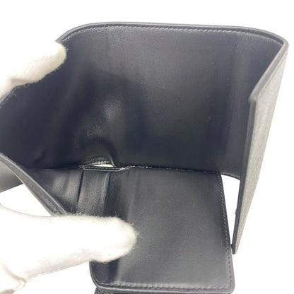 Celine Trifold Wallet Black 10b573bel Excellent Condition Leather Preowned