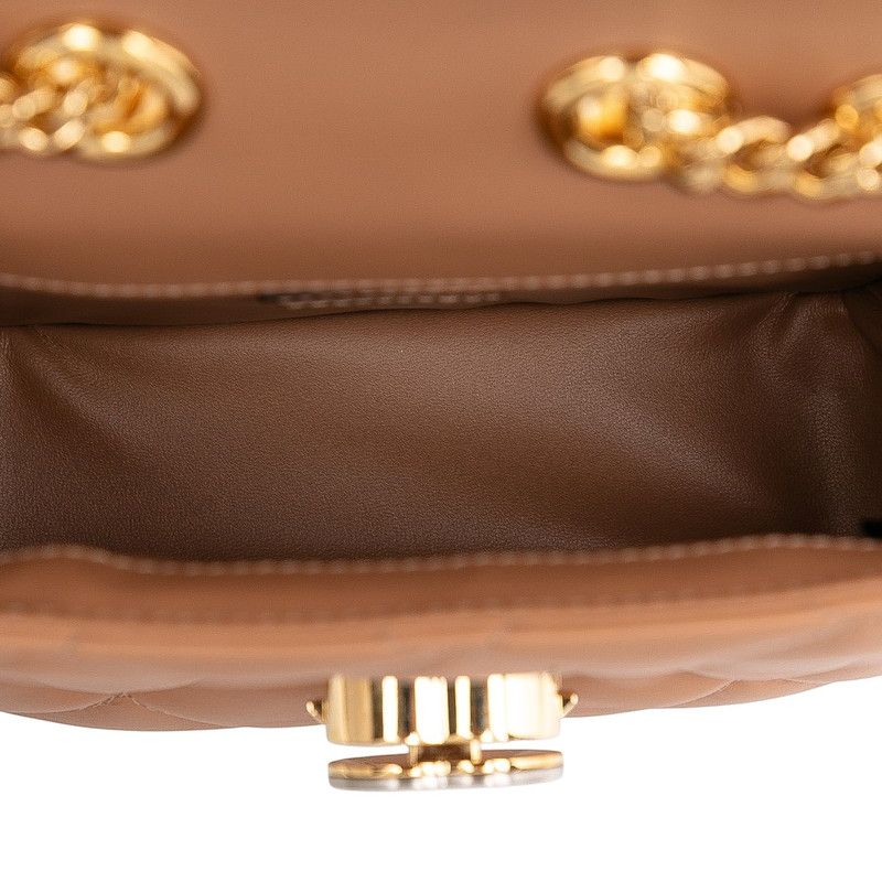 Gucci DECO Chain Shoulder Bag 741457 Beige Leather Women's Gucci