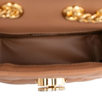 Gucci DECO Chain Shoulder Bag 741457 Beige Leather Women's Gucci