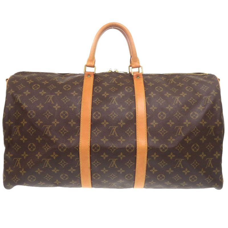Louis Vuitton Keepall Bandoliere 55 Monogram M41414 Boston Bag LV 0400 Louis