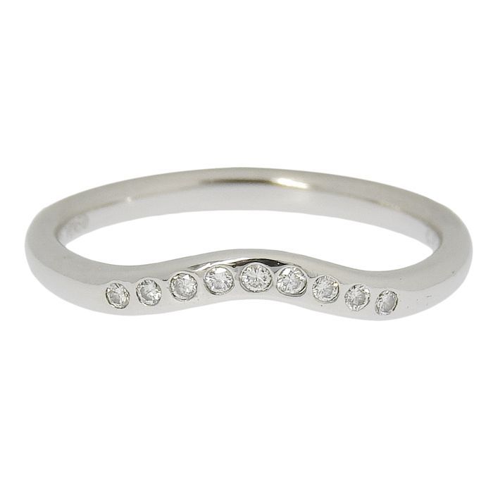 Tiffany & Co Tiffany & Co Curved Band Diamond Ring Pt950 Platinum Diamond #9