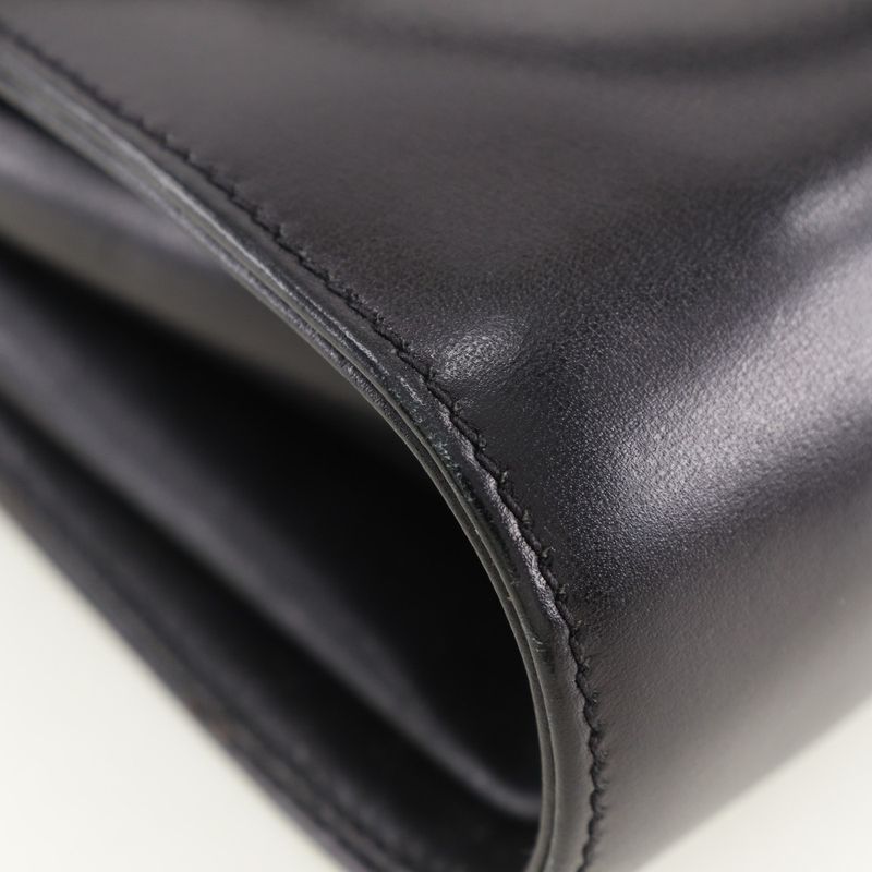 Gucci Old Gucci 2WAY Clutch Calf Black Ladies Shoulder Bag