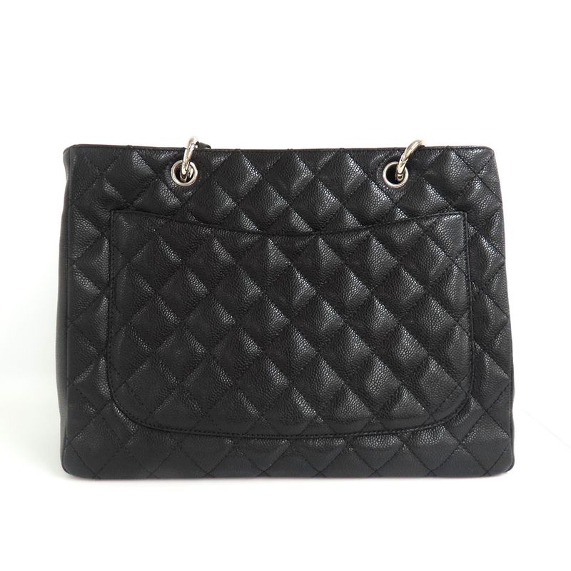 Chanel GST Tote A50995 Shoulder Bag Black Caviar Skin Svhardware 11th
