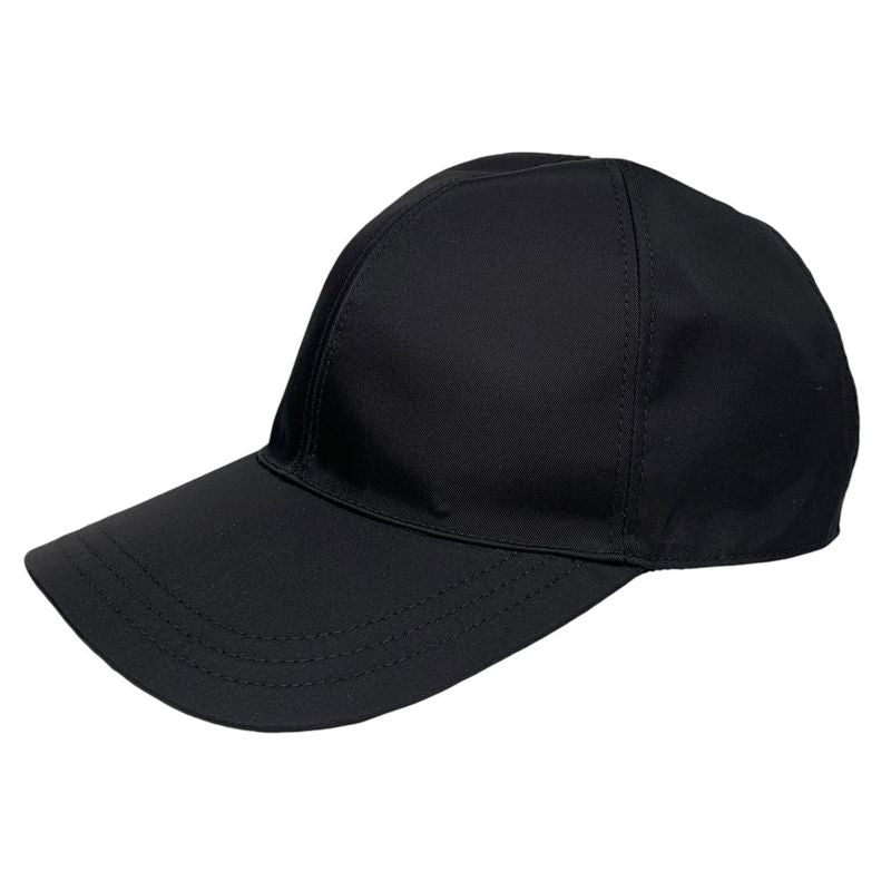 0864 Prada Cap Nylon Logo Baseball Cap 2hc274 Size L Black and Green with Box