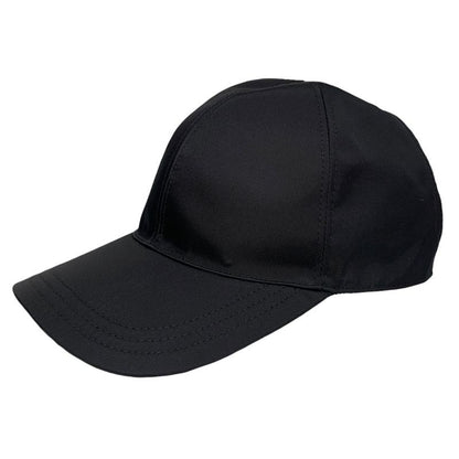 0864 Prada Cap Nylon Logo Baseball Cap 2hc274 Size L Black and Green with Box