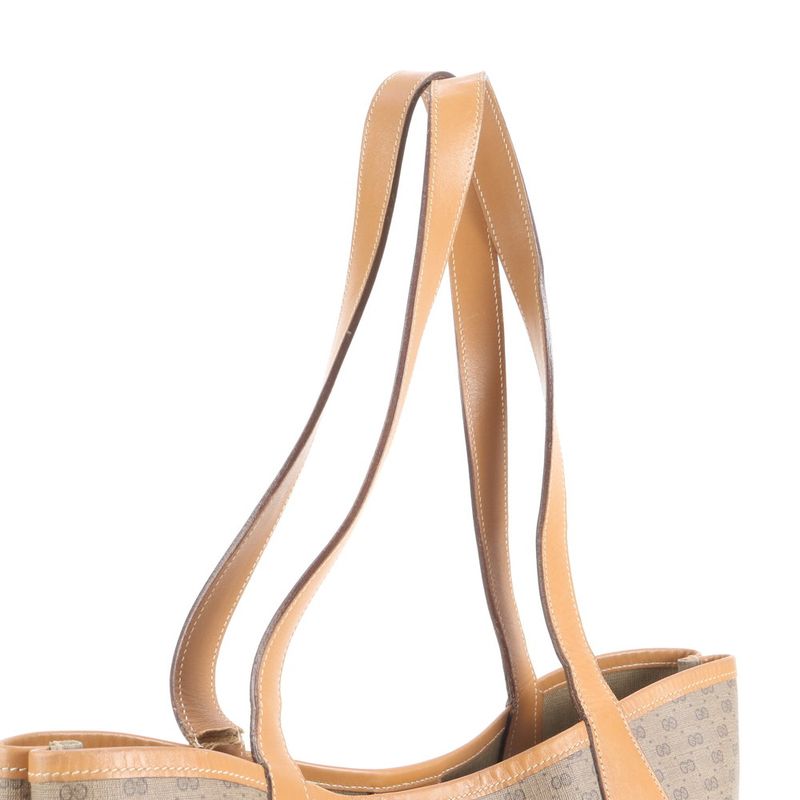 Gucci Micro GG Sherry Line Interlocking G Leather Tote Bag Shoulder Business A4