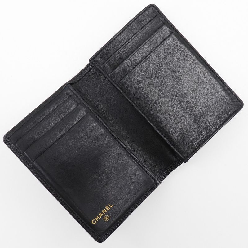 Chanel Coco Mark Card Case Caviar Skin Black Ladies Business Card Holder