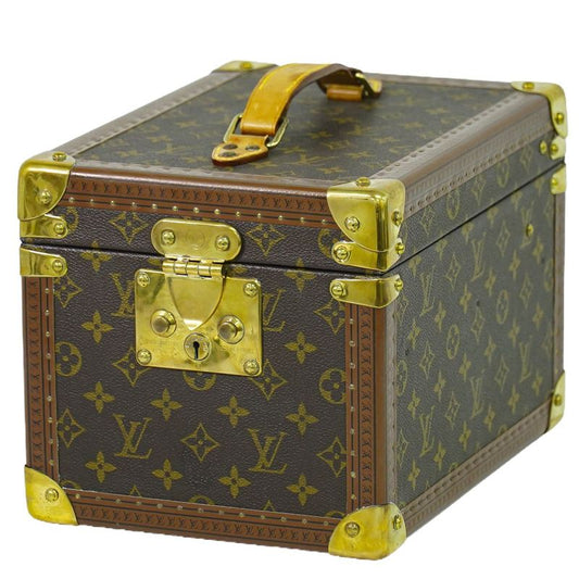 Authentic Louis Vuitton LV Bois Flacon Monogram Makeup Box Vanity Case Brown