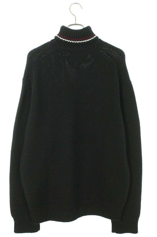 Prada Umr588 Triangle Patch Cashmere Turtleneck Knit Men's 50