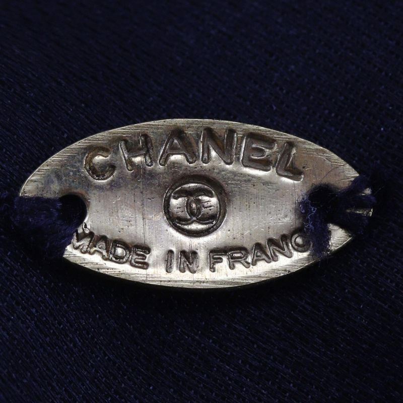 Chanel Camellia Ribbon Satin And Textile Black/white Women's Barrette