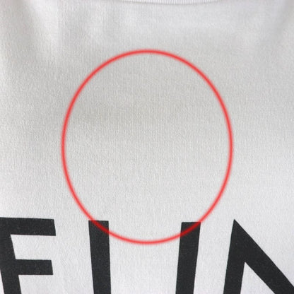 Celine 2x314916g 100% Cotton Logo Print Crew Neck Short Sleeve T-shirt White