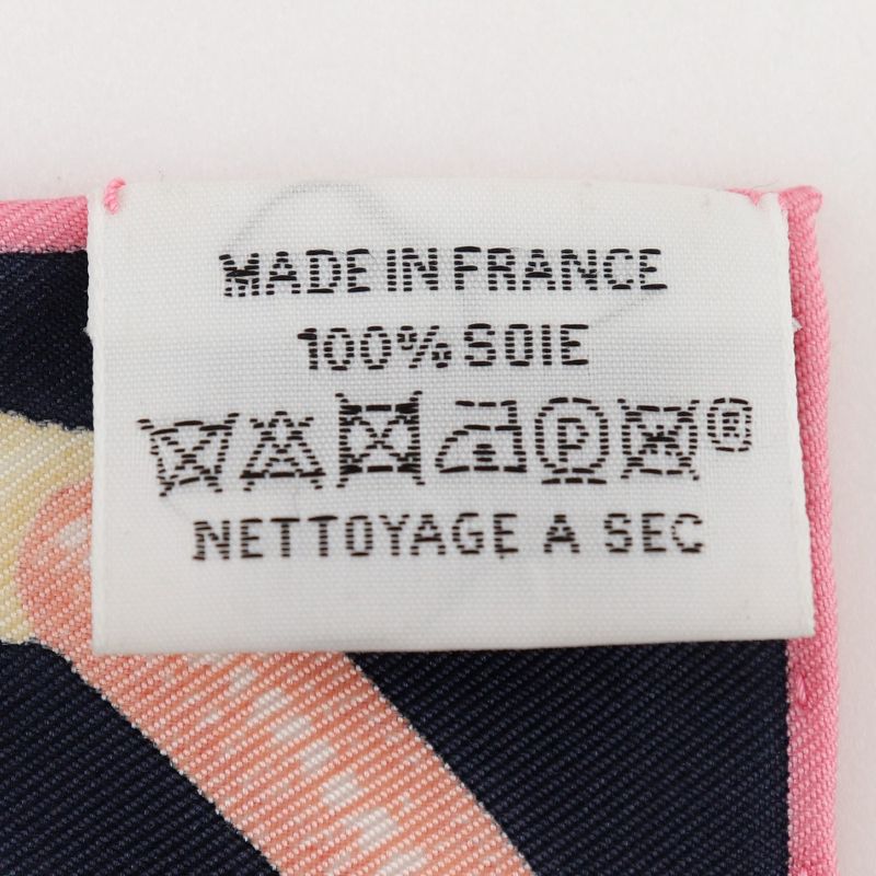 Hermes Carré 45 Gavroche Chevaloscope Neon 23SS Silk Dark Blue Pink Women's