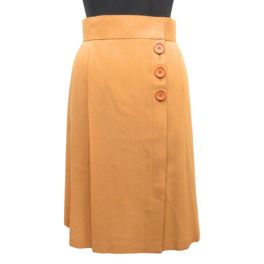 Christian DIOR Pleated Flared Skirt Bottoms Vintage Kp4q12350 Size M Women's