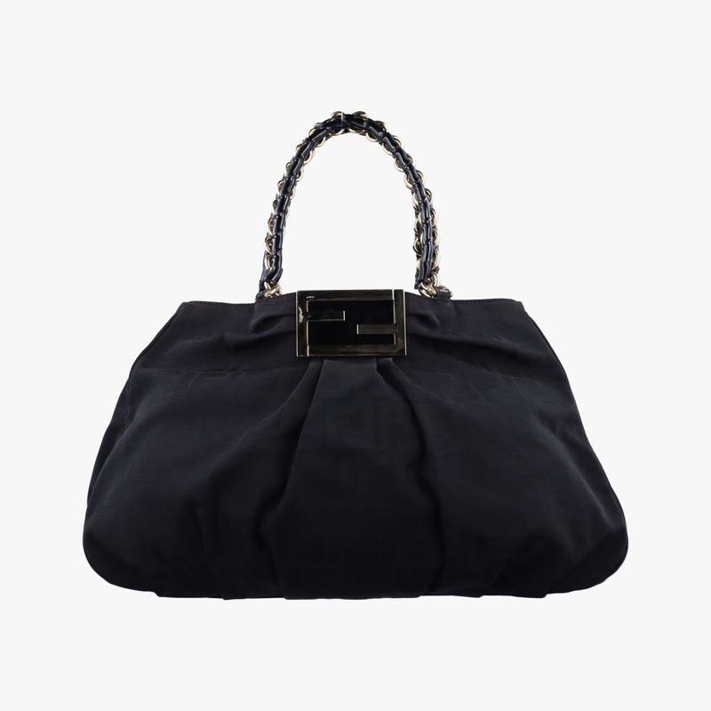 Fendi Mia Black PVC Coated Canvas 8br616 2415-8br616-dmp-109