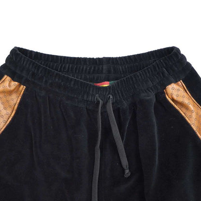 Gucci Velvet Piping Jogger Pants 535919 X9z28 Black XXS