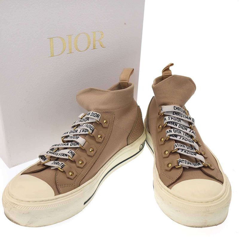 Christian Dior J'adior Technical Sock Knit Sneakers Kck231tlcs12u Beige 36.5