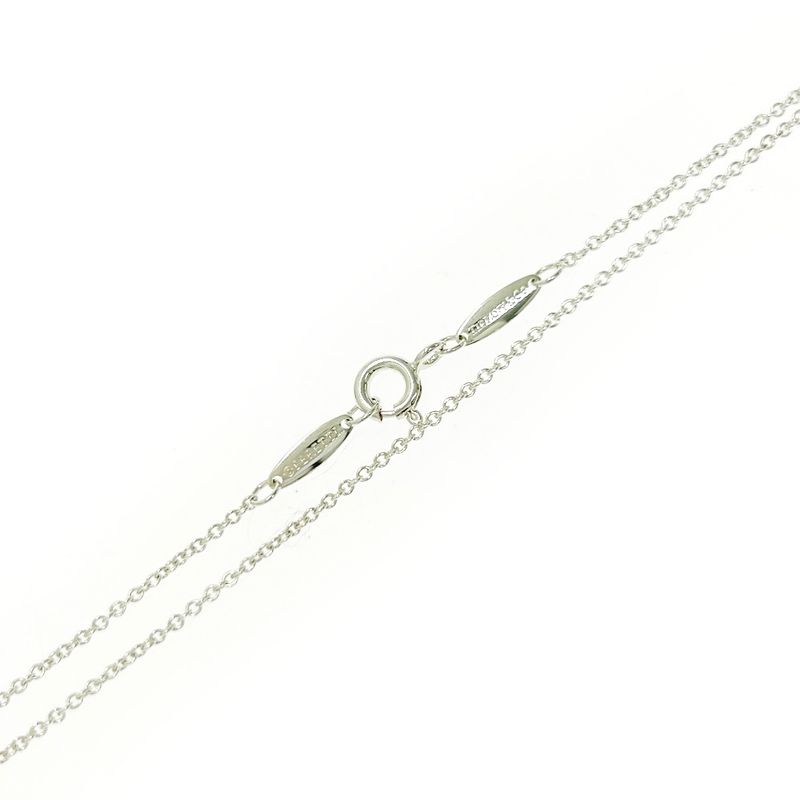 Tiffany & Co Silver Aquamarine by-the-Yard Necklace 1.6g 925 Engraved 457124